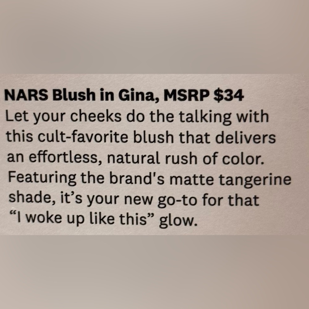 NIB NARS Blush in color GINA 921 matte tangerine Full Size - Picture 4 of 8